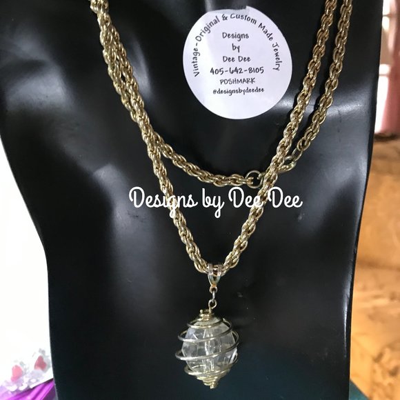 Jewelry - 5/$20🔥Gold Tone Long Chain & Caged Pendant Necklace🔥 bundle special price